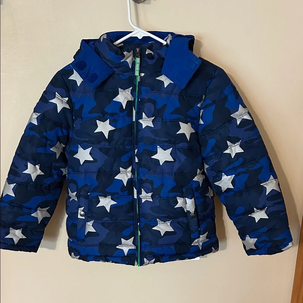 Mini Boden Blue Camouflage Jacket 9-10